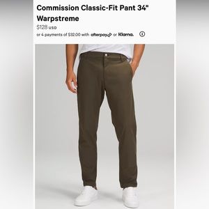 Lululemon Commission Classic-Fit Pant 31"
Warpstreme